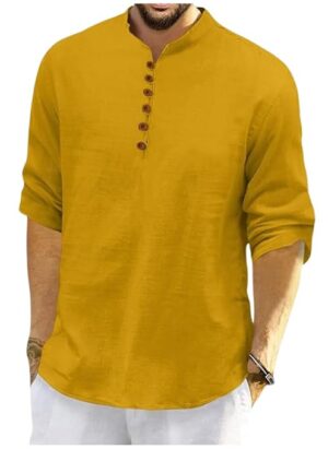 Solid Regular Fit Full Sleeve Short Kurta | Ethnic, Lightweight Summer Kurta for Daily & Occasion Use