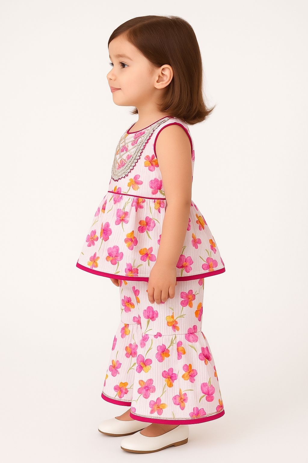 Blue Floral paplum jacket - Image 3