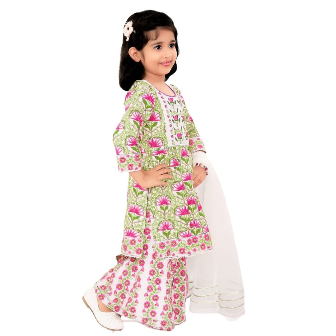 Blue Floral Top & Pant Set - Image 2