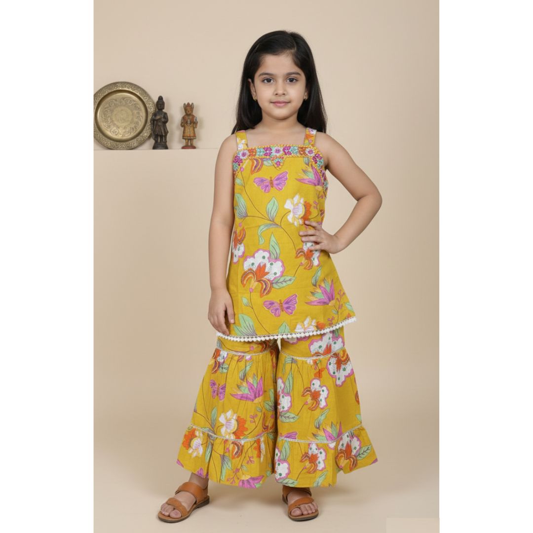 Blue Floral Top & Pant Set - Image 2