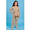 Floral printed top & pant co-ord set with neck embroided  made with soft, breathable fabric for everyday comfort and style.