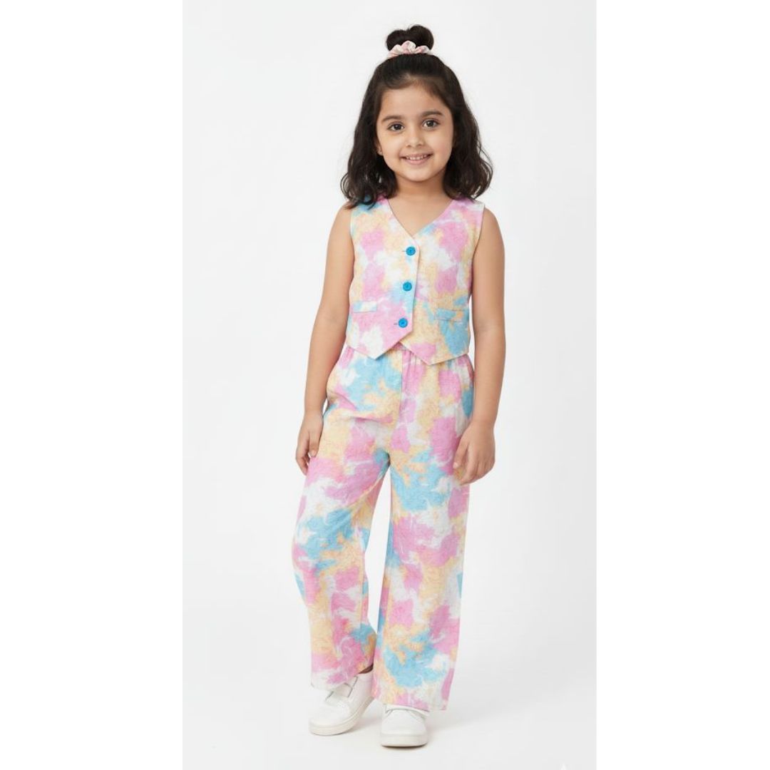 Multicolour print Top & Pant Set